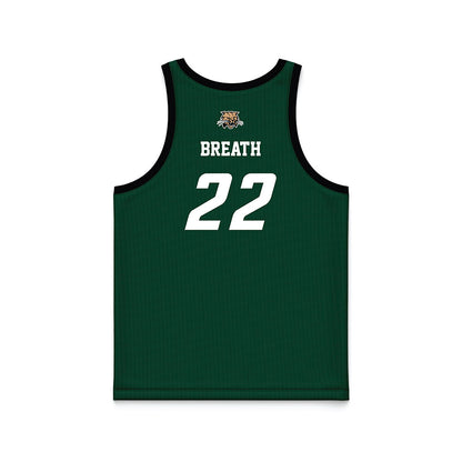 Ohio - NCAA Men's Basketball : Jalen Breath - Green Basketball Jersey-1