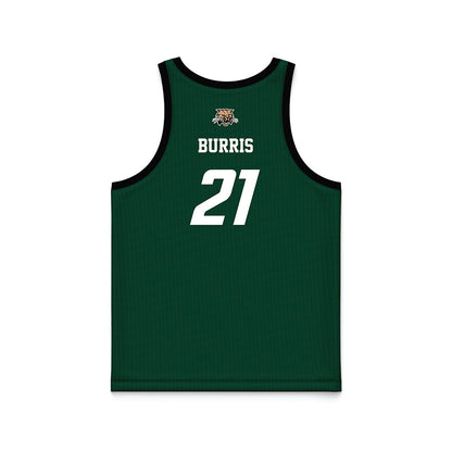 Ohio - NCAA Men's Basketball : Jesse Burris - Green Basketball Jersey-1