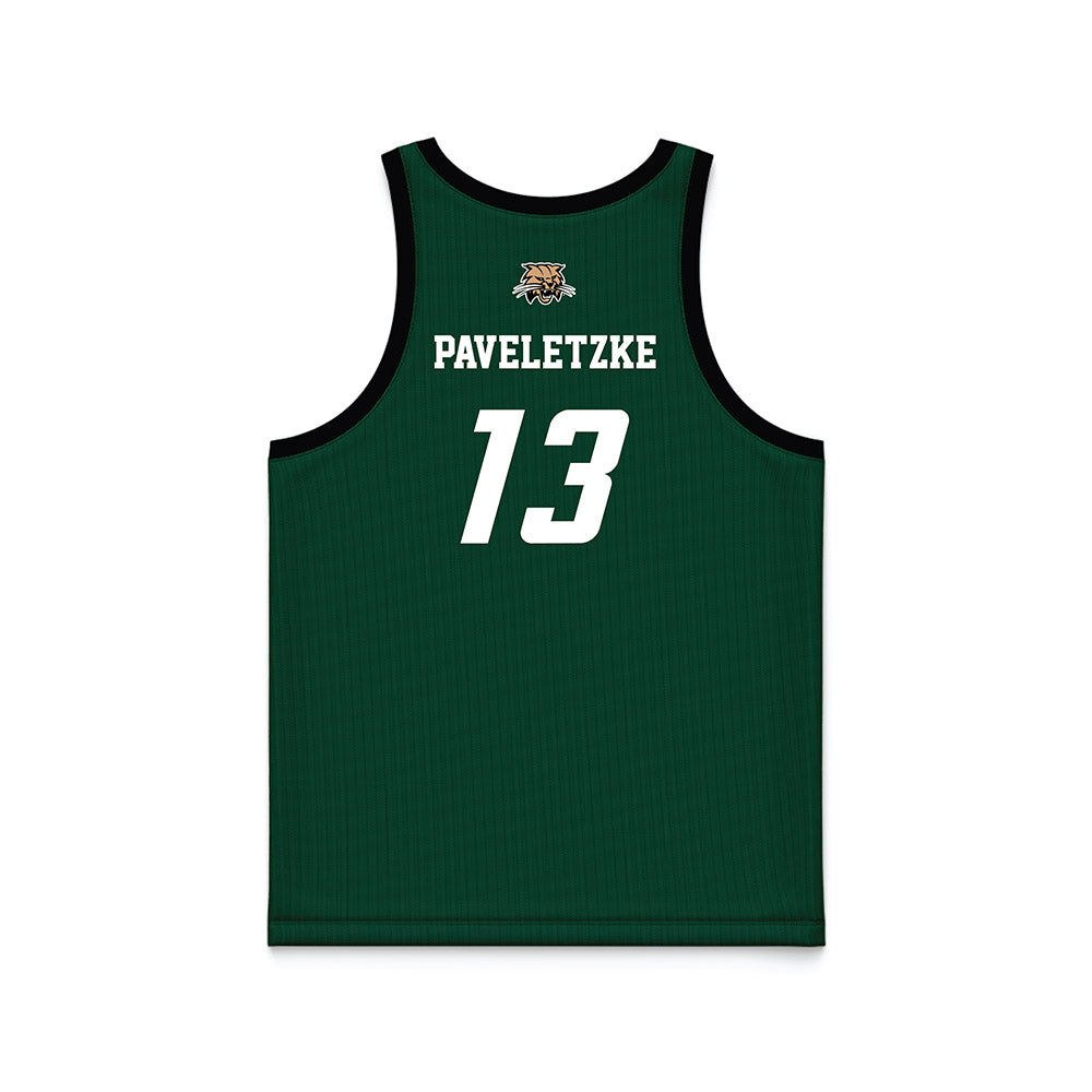 Ohio - NCAA Men's Basketball : Jackson Paveletzke - Green Basketball Jersey-1