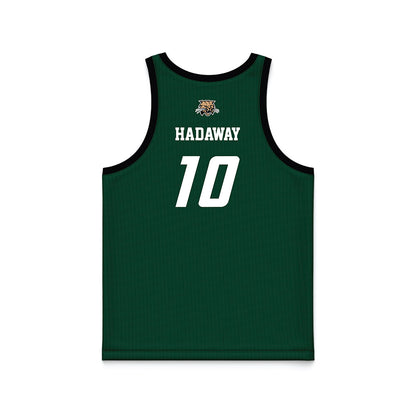 Ohio - NCAA Men's Basketball : Aidan Hadaway - Green Basketball Jersey-1