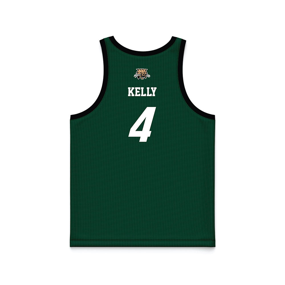Ohio - NCAA Men's Basketball : JJ Kelly - Green Basketball Jersey-1