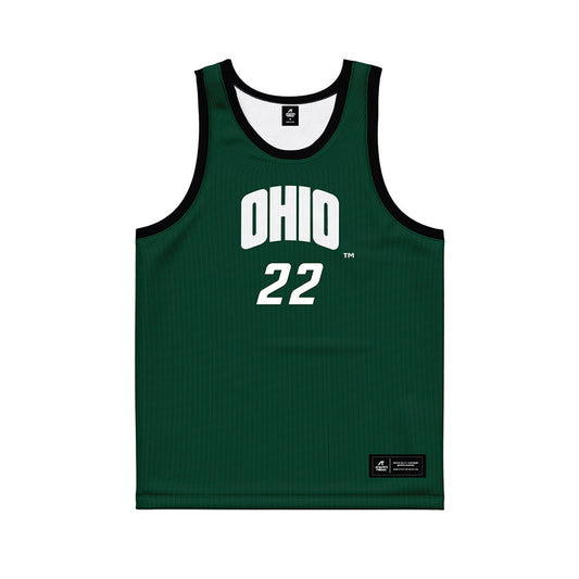 Ohio - NCAA Men's Basketball : Jalen Breath - Black Basketball Jersey-0