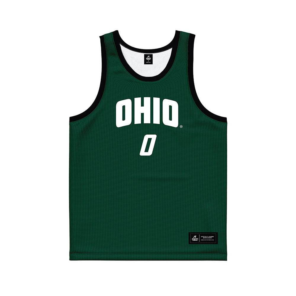 Ohio - NCAA Men's Basketball : Ajay Sheldon - Green Basketball Jersey-0