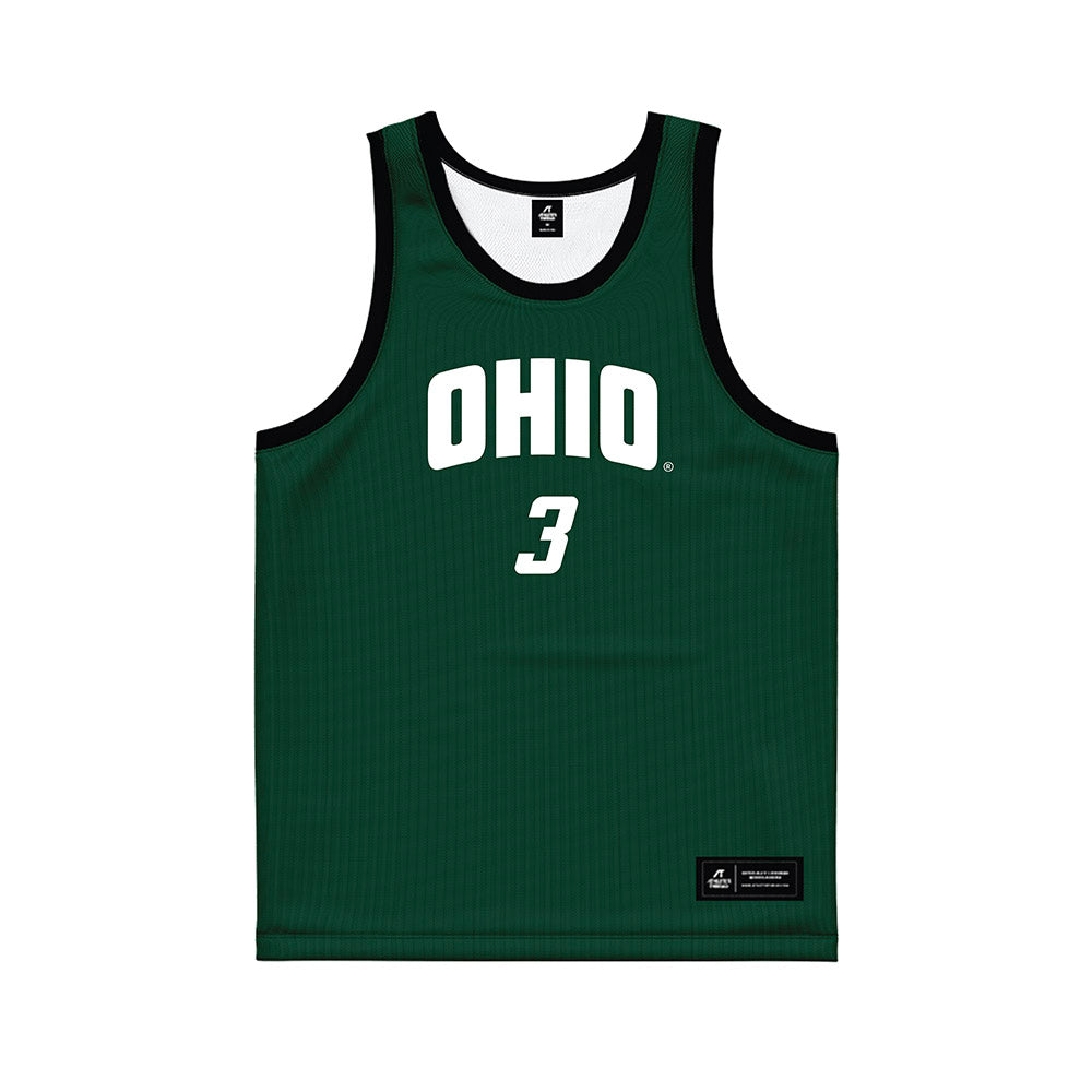 Ohio - NCAA Men's Basketball : Dior Conners - Green Basketball Jersey-0