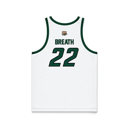Ohio - NCAA Men's Basketball : Jalen Breath - White Basketball Jersey-1