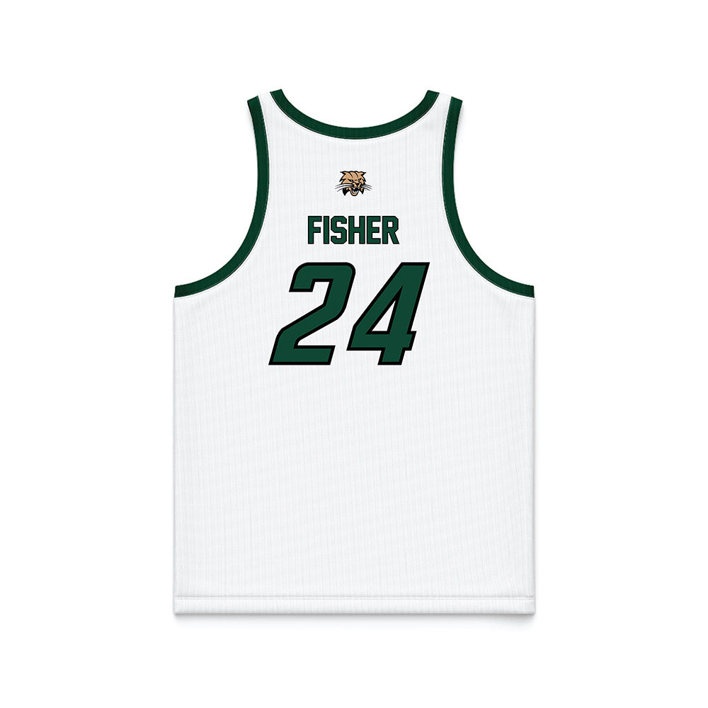 Ohio - NCAA Men's Basketball : Jordan Fisher - White Basketball Jersey-1