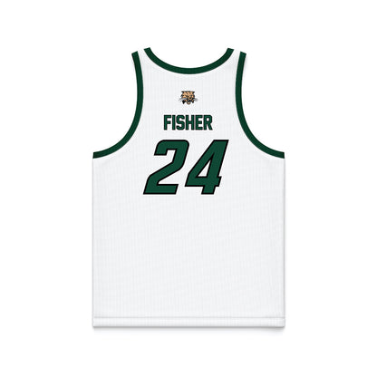 Ohio - NCAA Men's Basketball : Jordan Fisher - White Basketball Jersey-1