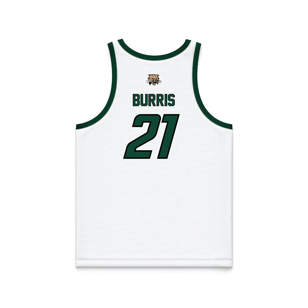 Ohio - NCAA Men's Basketball : Jesse Burris - White Basketball Jersey-1