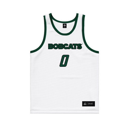 Ohio - NCAA Men's Basketball : Ajay Sheldon - White Basketball Jersey-0