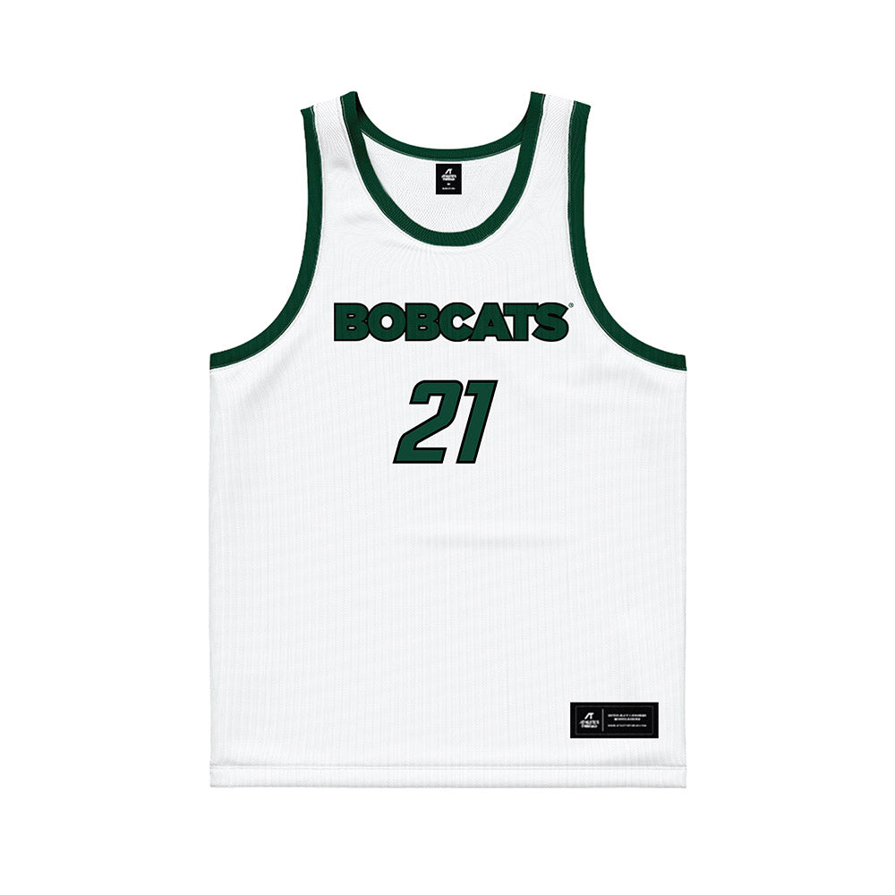 Ohio - NCAA Men's Basketball : Jesse Burris - White Basketball Jersey-0