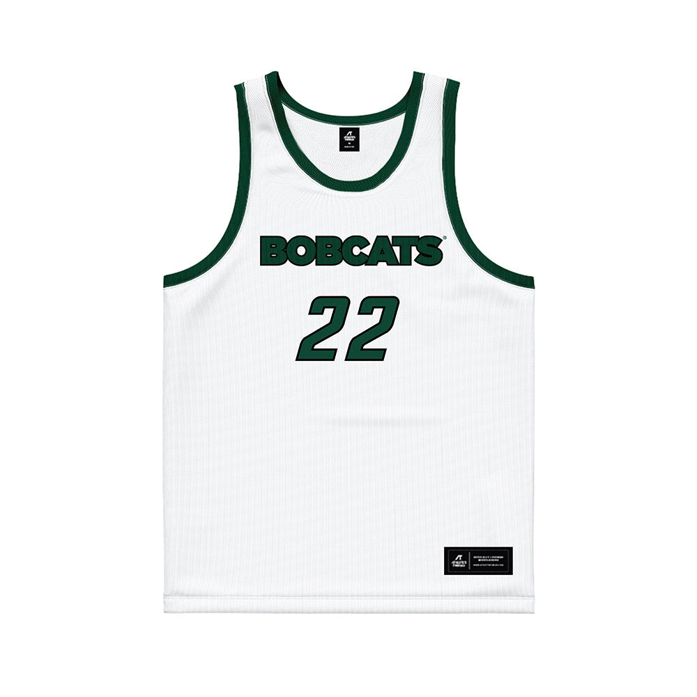 Ohio - NCAA Men's Basketball : Jalen Breath - White Basketball Jersey-0