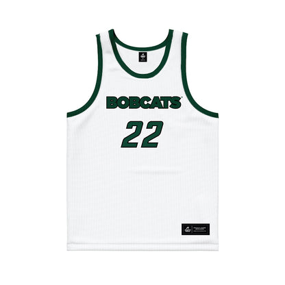Ohio - NCAA Men's Basketball : Jalen Breath - White Basketball Jersey-0