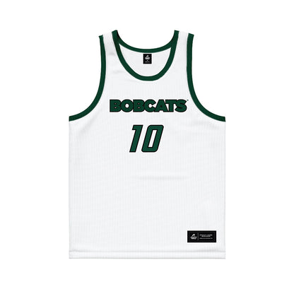 Ohio - NCAA Men's Basketball : Aidan Hadaway - White Basketball Jersey-0