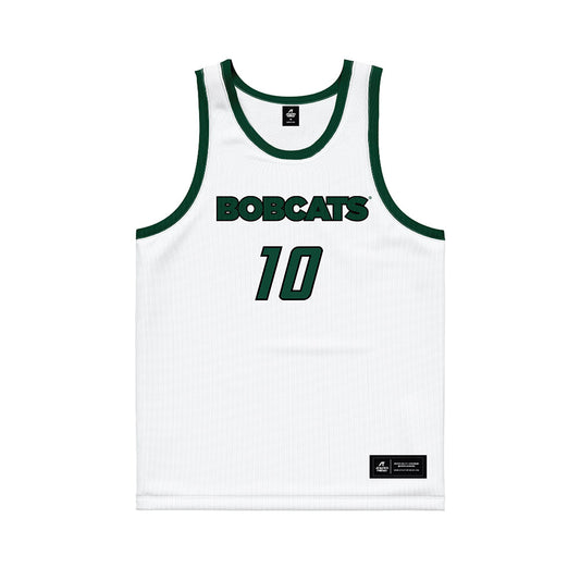Ohio - NCAA Men's Basketball : Aidan Hadaway - White Basketball Jersey-0