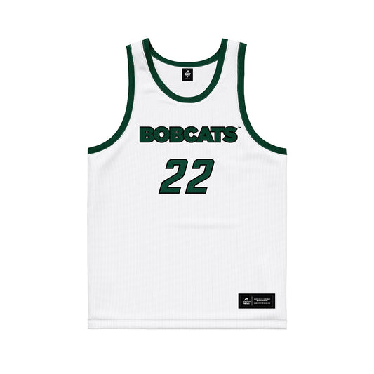Ohio - NCAA Men's Basketball : Jalen Breath - White Basketball Jersey-0