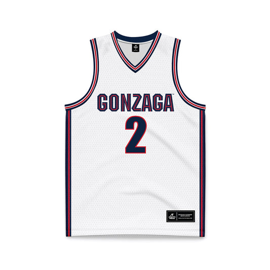 Gonzaga - NCAA Men's Basketball : Javon Bennett - White Basketball Jersey-0