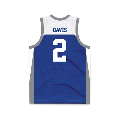 Memphis - NCAA Men's Basketball : Zach Davis - Basketball Jersey-1