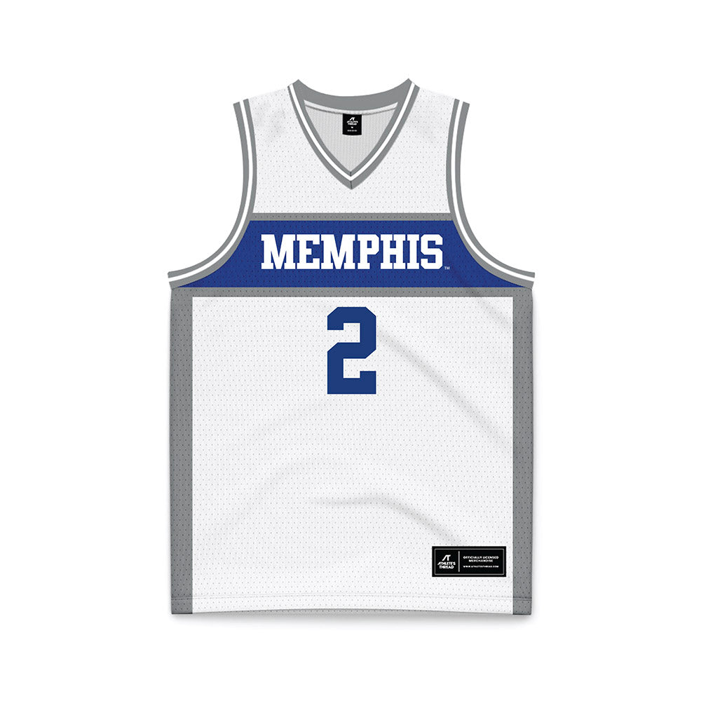 Memphis - NCAA Men's Basketball : Zach Davis - White Fashion Basketball Jersey-0
