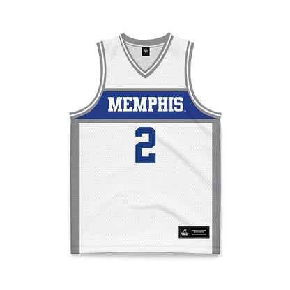 Memphis - NCAA Men's Basketball : Zach Davis - White Fashion Basketball Jersey-0
