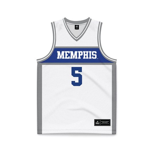 Memphis - NCAA Men's Basketball : Curtis Givens III - White Fashion Basketball Jersey-0
