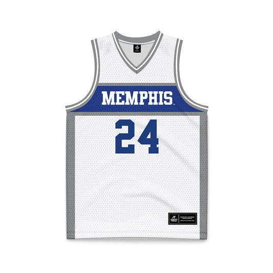 Memphis - NCAA Women's Basketball : Tamya Smith - White Fashion Basketball Jersey-0
