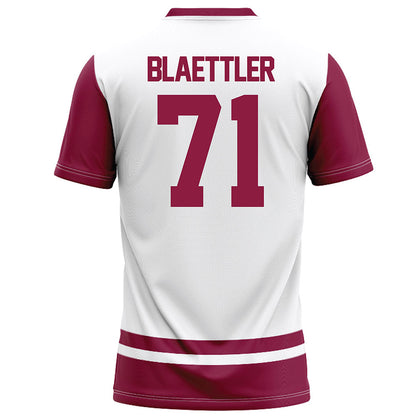 NMSU - NCAA Football : Evan Blaettler - White Football Jersey-1