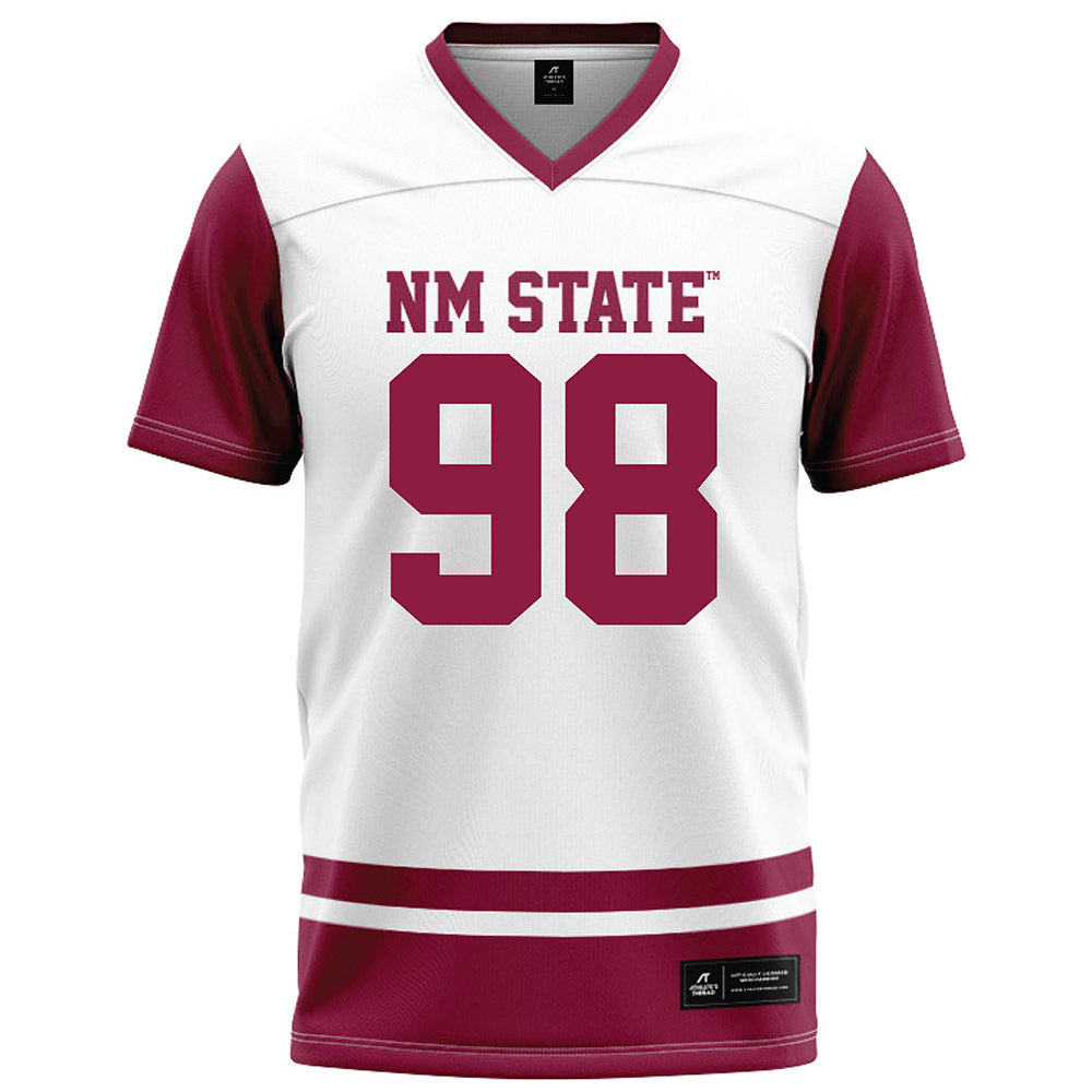 NMSU - NCAA Football : Jason Gwan - White Football Jersey-0