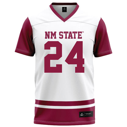 NMSU - NCAA Football : Drake Williams - White Football Jersey-0