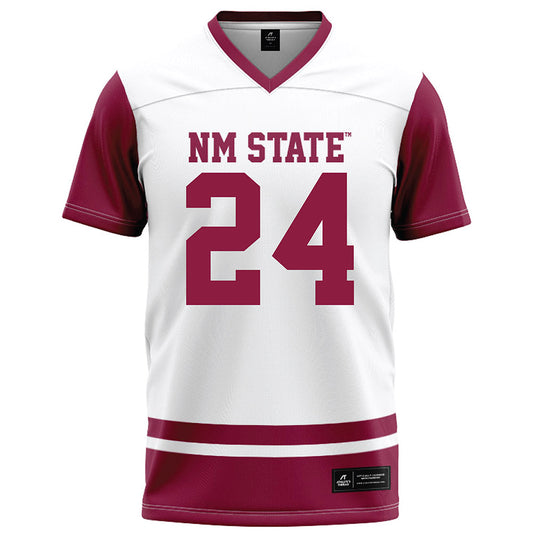 NMSU - NCAA Football : Drake Williams - White Football Jersey-0