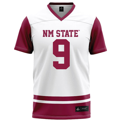 NMSU - NCAA Football : Terrione Graves - White Football Jersey-0
