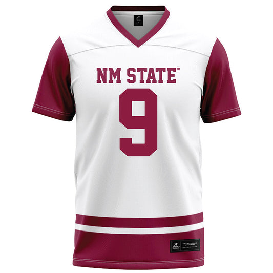 NMSU - NCAA Football : Terrione Graves - White Football Jersey-0