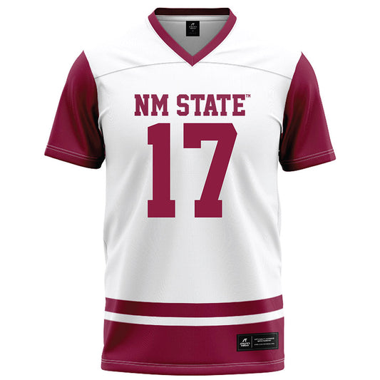 NMSU - NCAA Football : Raylon Carter - White Football Jersey-0