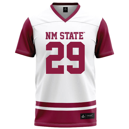 NMSU - NCAA Football : Jamaun Thompson - White Football Jersey-0
