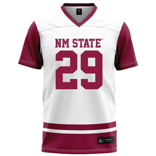 NMSU - NCAA Football : Jamaun Thompson - White Football Jersey-0