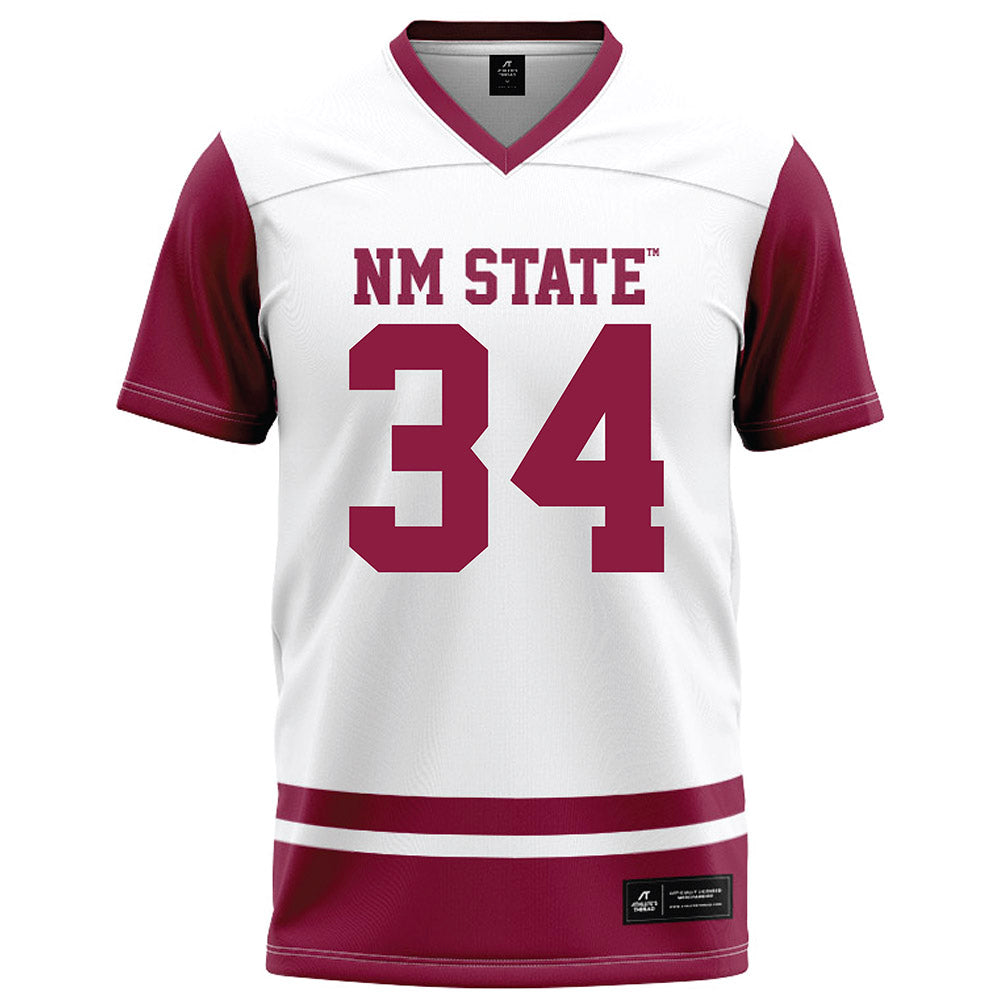 NMSU - NCAA Football : Zaiden Davis - White Football Jersey-0