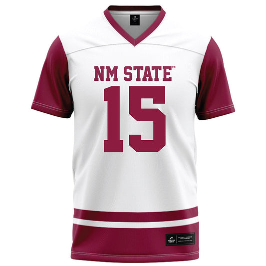 NMSU - NCAA Football : Obinna Okeke - White Football Jersey-0