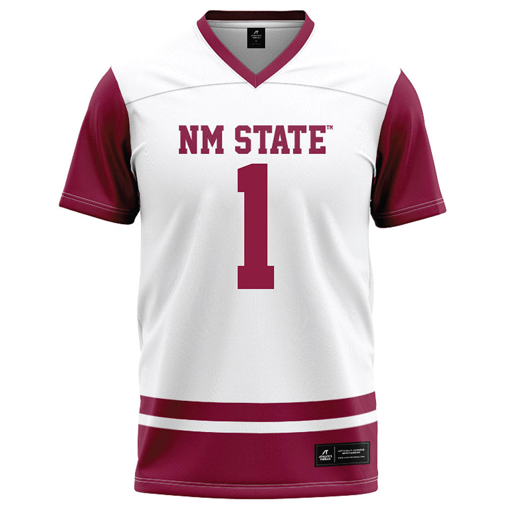 NMSU - NCAA Football : Josiah Charles - White Football Jersey-0