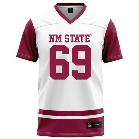 NMSU - NCAA Football : James Williams - White Football Jersey-0