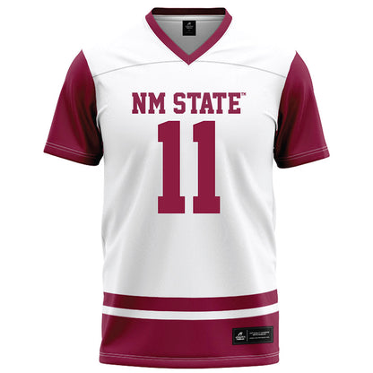 NMSU - NCAA Football : Walter Owens - White Football Jersey-0