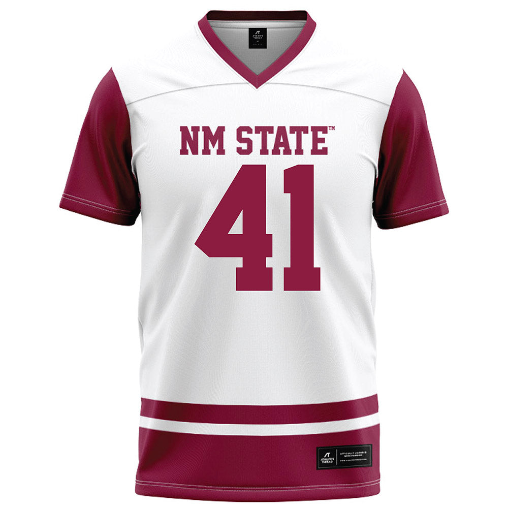 NMSU - NCAA Football : Braydyn Sage - White Football Jersey-0