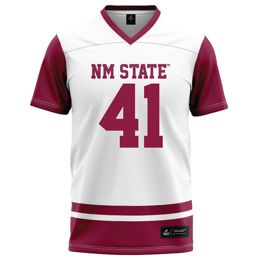 NMSU - NCAA Football : Braydyn Sage - White Football Jersey-0