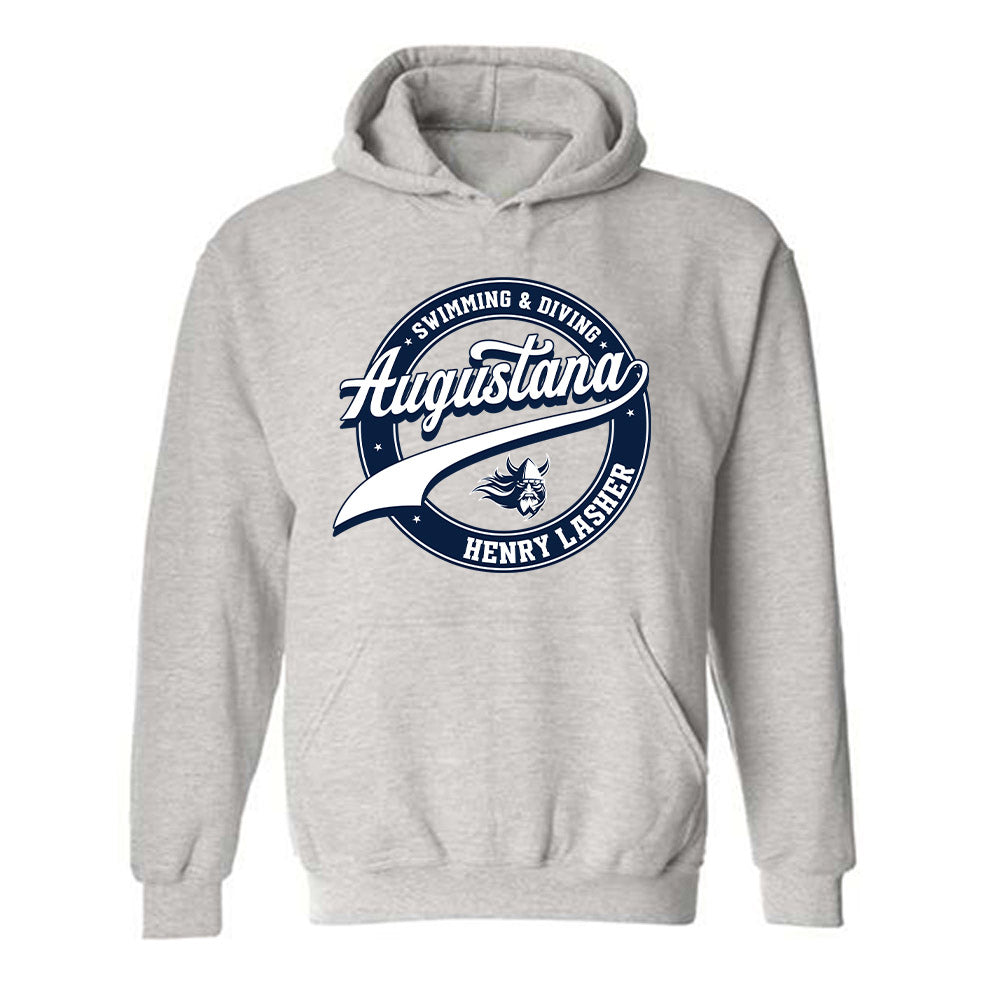 AU - NCAA Men's Swimming & Diving : Henry Lasher - Classic Fashion Shersey Hooded Sweatshirt-0