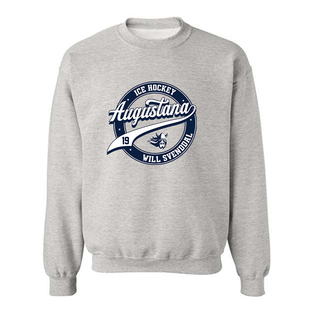 AU - NCAA Men's Ice Hockey : Will Svenddal - Classic Fashion Shersey Crewneck Sweatshirt-0