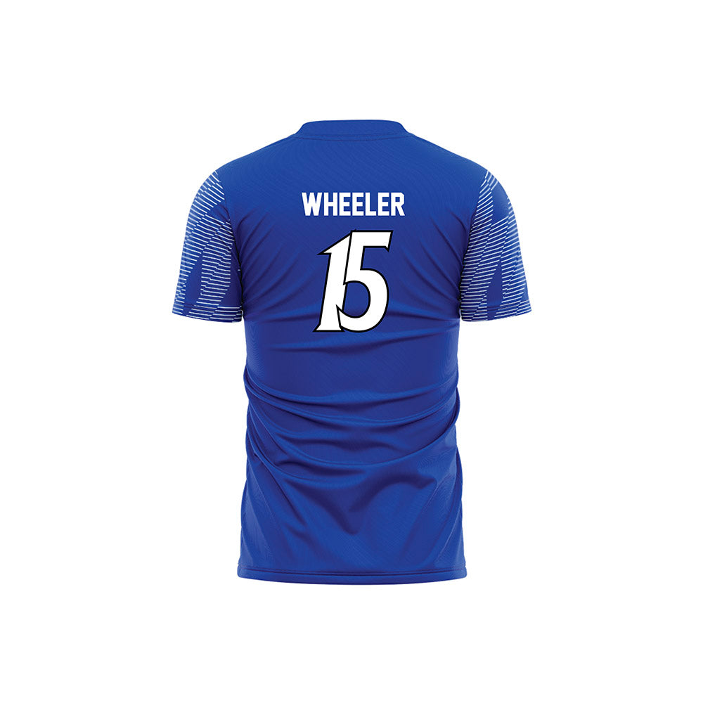 UNC Asheville - NCAA Women's Soccer : Karys Wheeler - Blue Volleyball Jersey-1