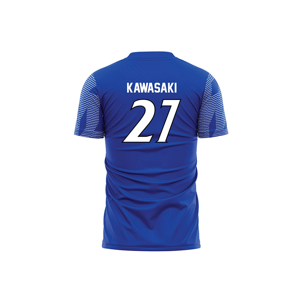 UNC Asheville - NCAA Women's Soccer : Nao Kawasaki - Blue Volleyball Jersey-1