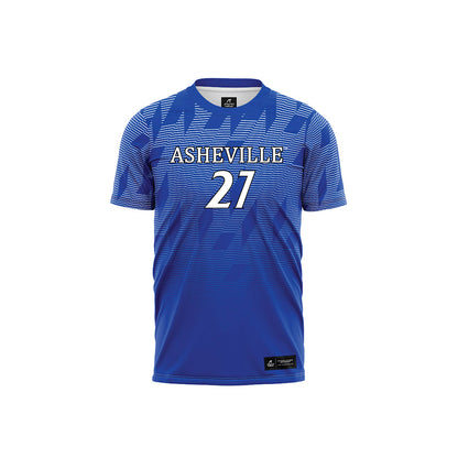 UNC Asheville - NCAA Women's Soccer : Nao Kawasaki - Blue Volleyball Jersey-0