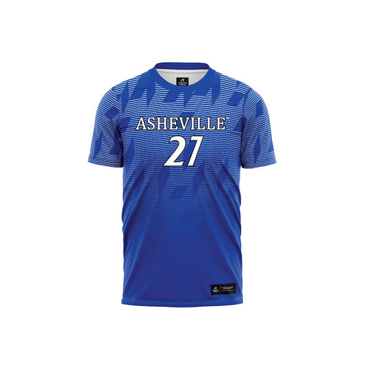 UNC Asheville - NCAA Women's Soccer : Nao Kawasaki - Blue Volleyball Jersey-0