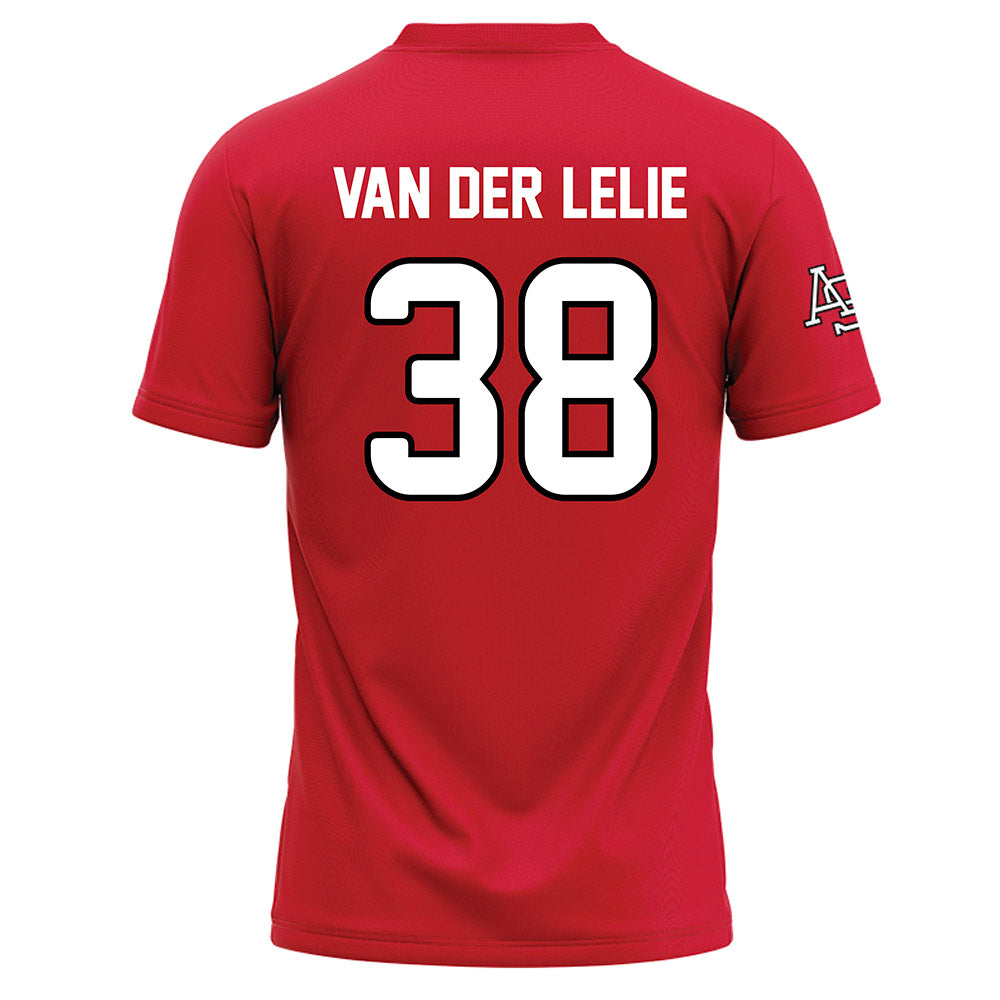 Arkansas State - NCAA Baseball : Jelle van der Lelie - Red Baseball Jersey