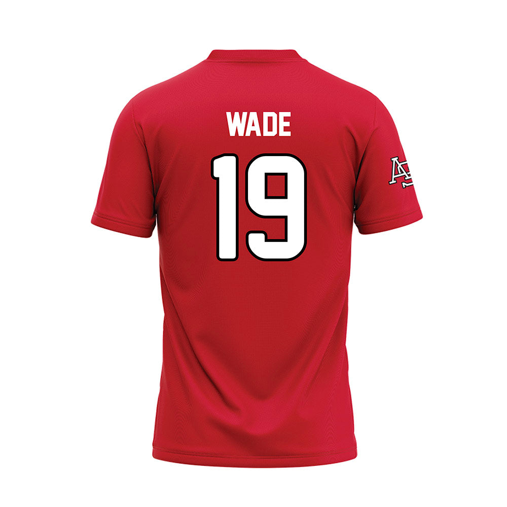 Arkansas State - NCAA Baseball : Adam Wade - Red Baseball Jersey-1