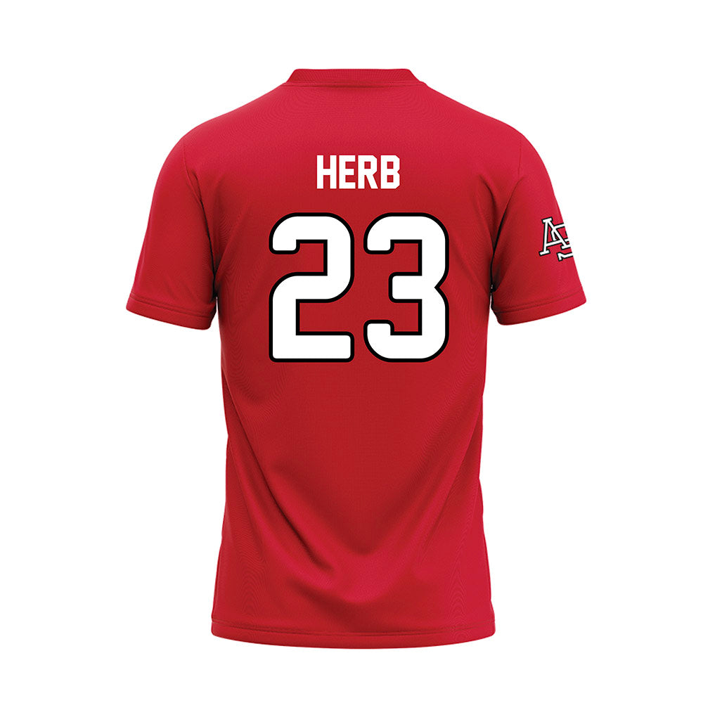 Arkansas State - NCAA Baseball : Tyler Herb - Red Baseball Jersey-1